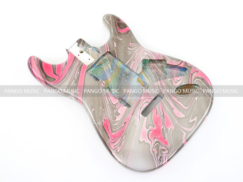 One-of-a-Kind Hand-Swirled ST Style Electric Guitar Body (HST-001)
