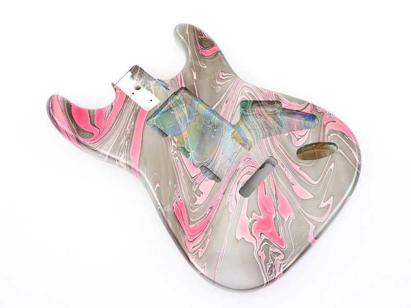 One-of-a-Kind Hand-Swirled ST Style Electric Guitar Body (HST-001)