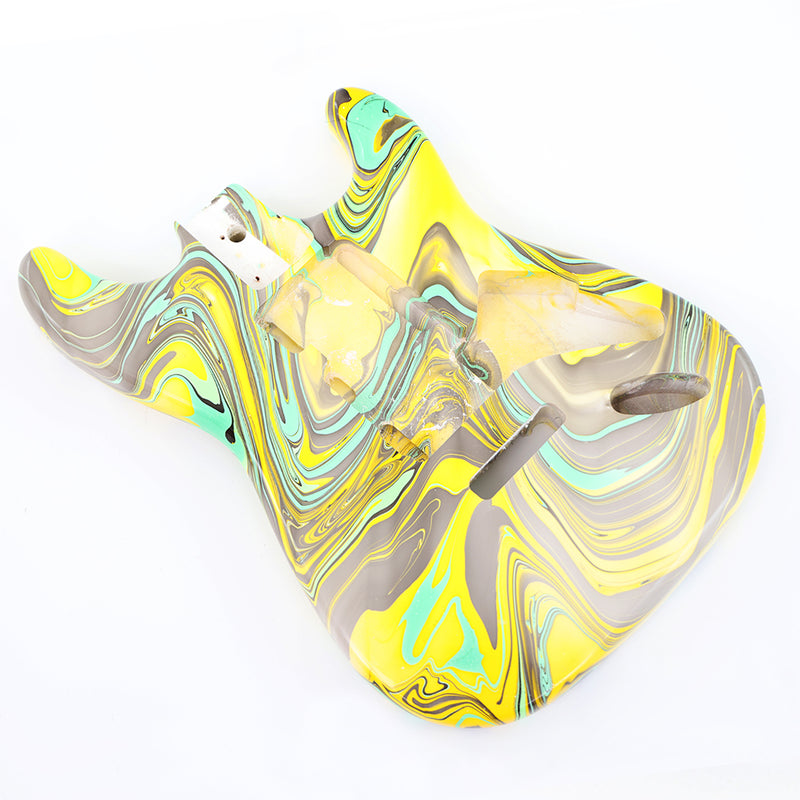 One-of-a-Kind Hand-Swirled ST Style Electric Guitar Body (HST-002)