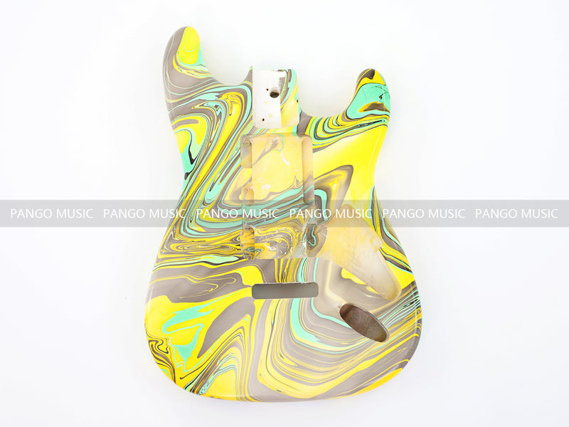 One-of-a-Kind Hand-Swirled ST Style Electric Guitar Body (HST-002)