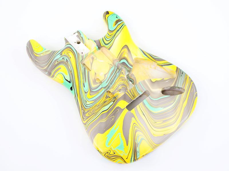 One-of-a-Kind Hand-Swirled ST Style Electric Guitar Body (HST-002)