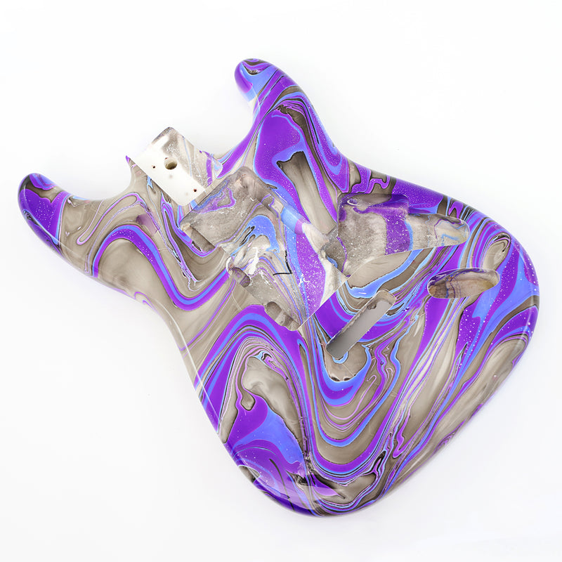 One-of-a-Kind Hand-Swirled ST Style Electric Guitar Body (HST-003)