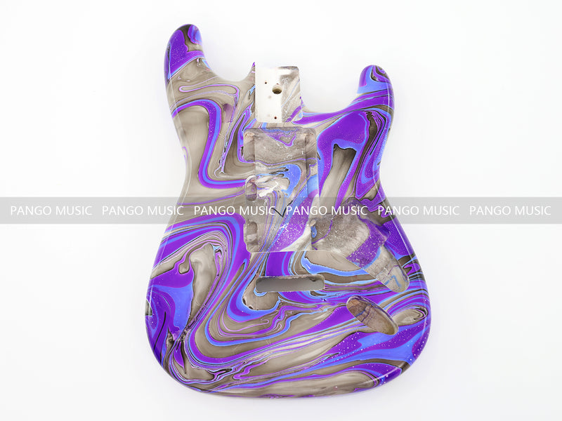 One-of-a-Kind Hand-Swirled ST Style Electric Guitar Body (HST-003)