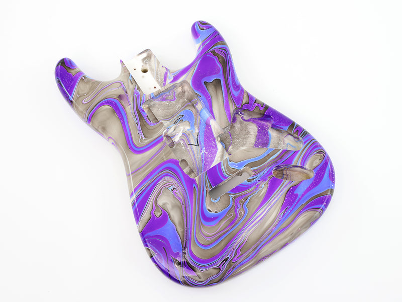 One-of-a-Kind Hand-Swirled ST Style Electric Guitar Body (HST-003)