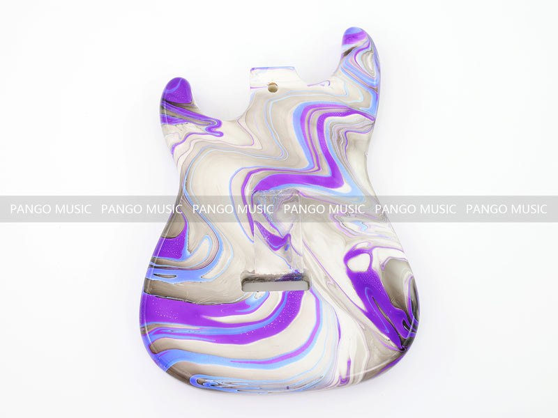 One-of-a-Kind Hand-Swirled ST Style Electric Guitar Body (HST-003)