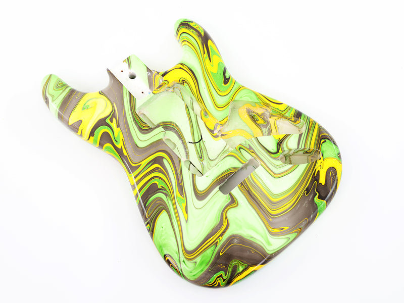 One-of-a-Kind Hand-Swirled ST Style Electric Guitar Body (HST-004)