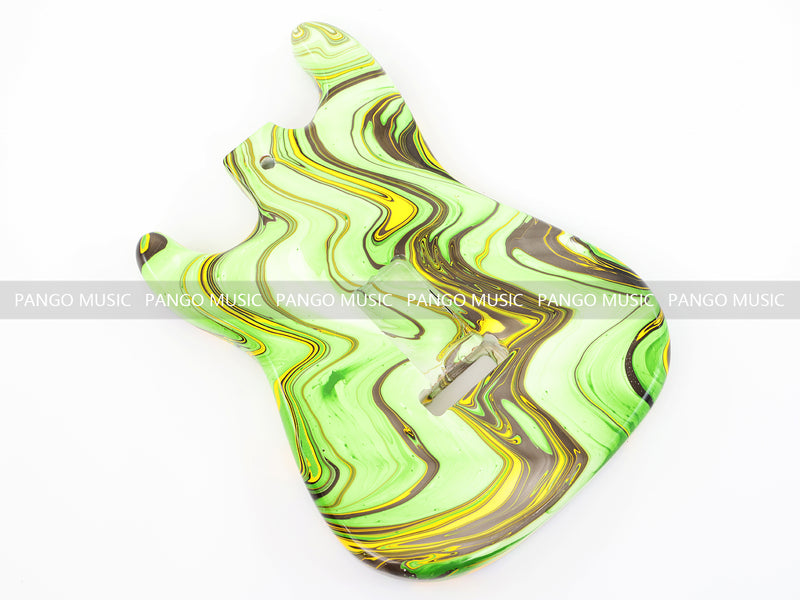 One-of-a-Kind Hand-Swirled ST Style Electric Guitar Body (HST-004)