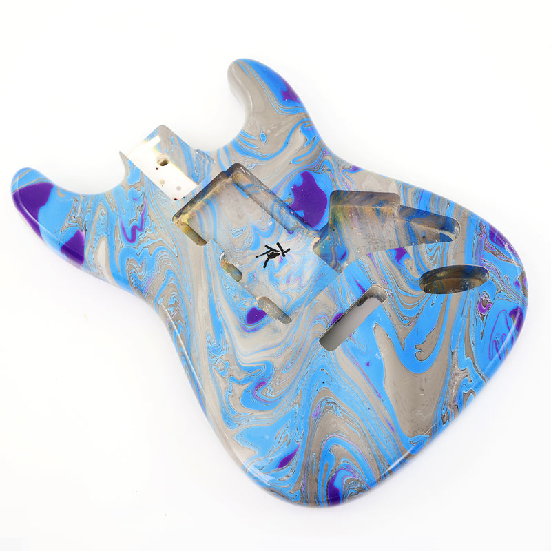 One-of-a-Kind Hand-Swirled ST Style Electric Guitar Body (HST-005)