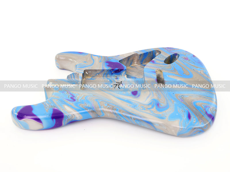 One-of-a-Kind Hand-Swirled ST Style Electric Guitar Body (HST-005)