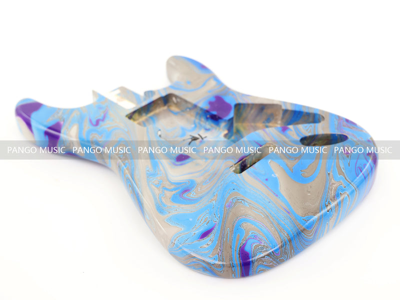 One-of-a-Kind Hand-Swirled ST Style Electric Guitar Body (HST-005)
