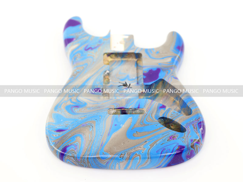 One-of-a-Kind Hand-Swirled ST Style Electric Guitar Body (HST-005)
