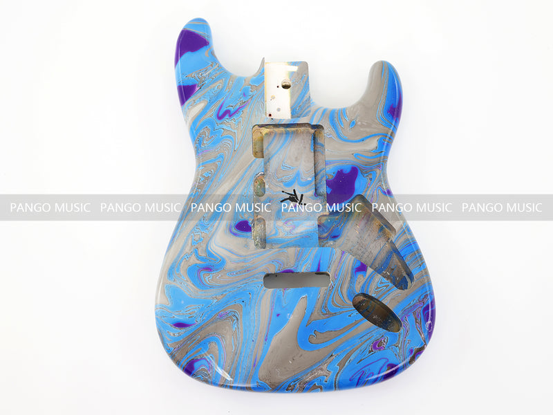 One-of-a-Kind Hand-Swirled ST Style Electric Guitar Body (HST-005)