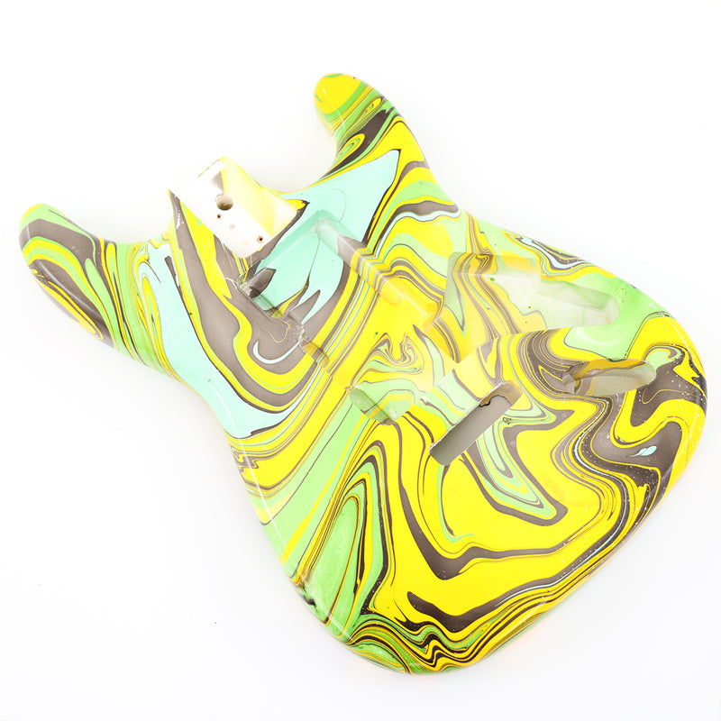 One-of-a-Kind Hand-Swirled ST Style Electric Guitar Body (HST-006)