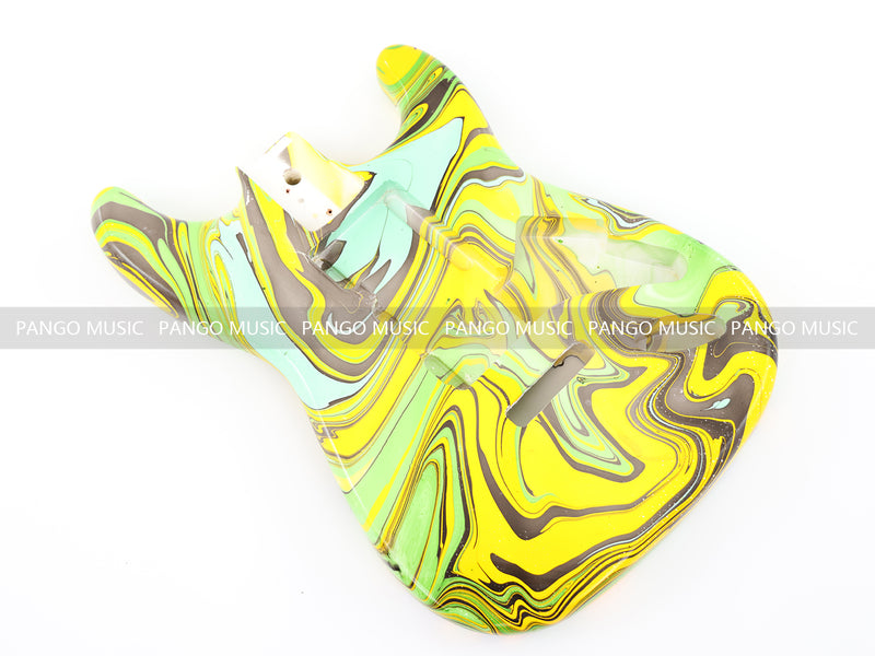 One-of-a-Kind Hand-Swirled ST Style Electric Guitar Body (HST-006)