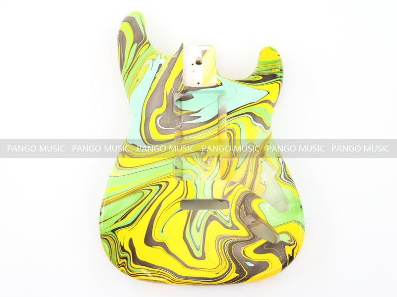 One-of-a-Kind Hand-Swirled ST Style Electric Guitar Body (HST-006)