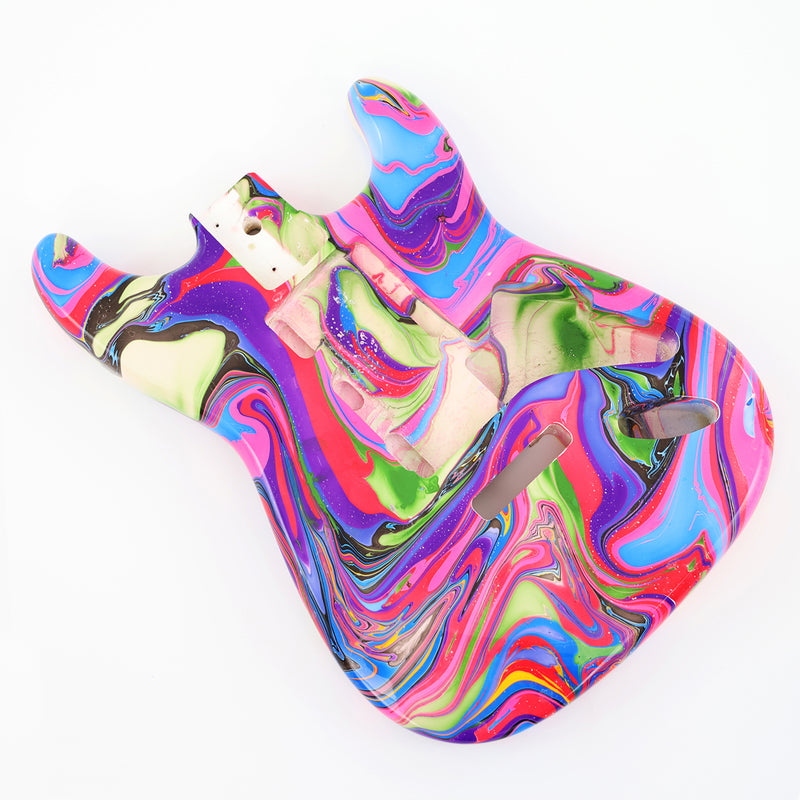 One-of-a-Kind Hand-Swirled ST Style Electric Guitar Body (HST-007)