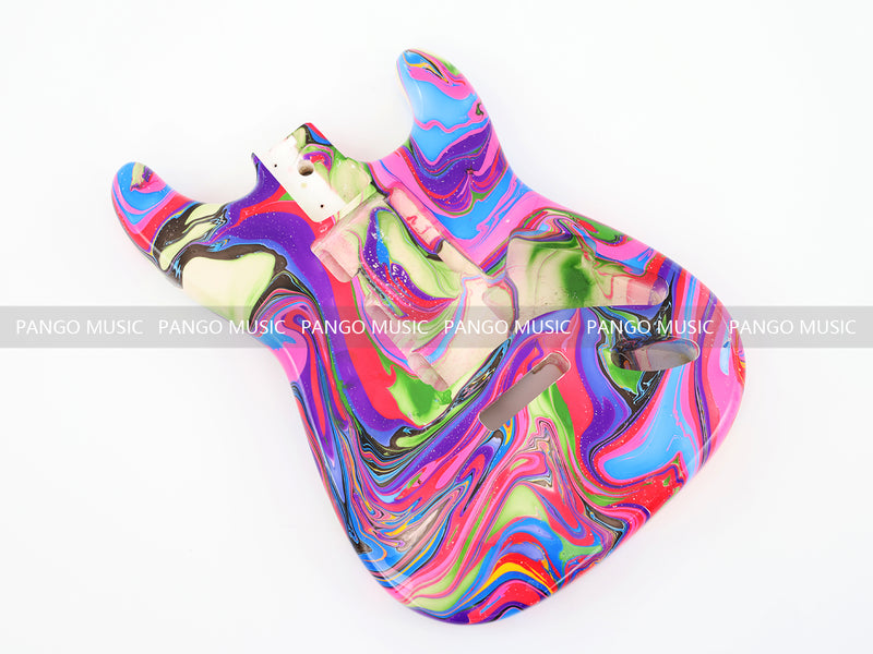One-of-a-Kind Hand-Swirled ST Style Electric Guitar Body (HST-007)