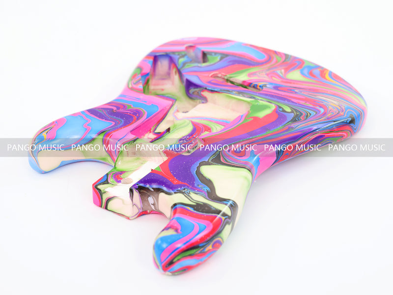 One-of-a-Kind Hand-Swirled ST Style Electric Guitar Body (HST-007)