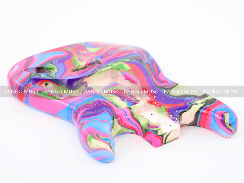 One-of-a-Kind Hand-Swirled ST Style Electric Guitar Body (HST-007)