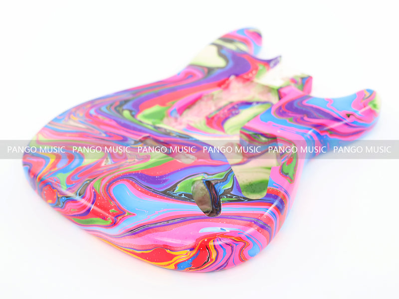 One-of-a-Kind Hand-Swirled ST Style Electric Guitar Body (HST-007)