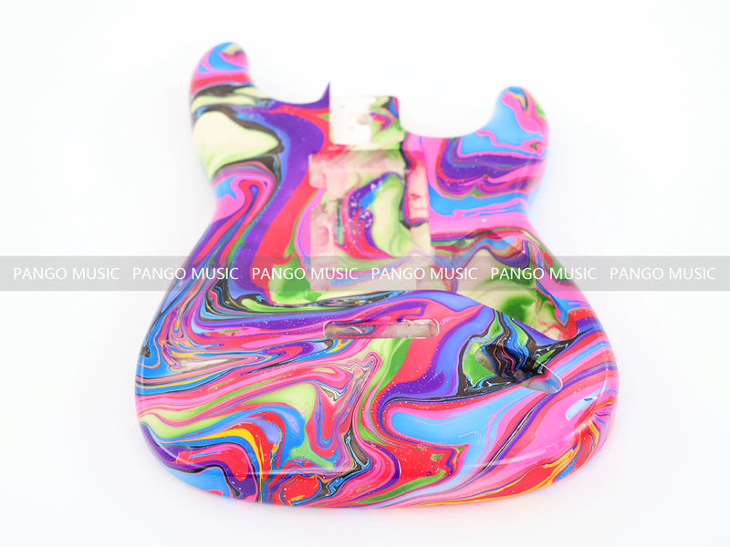 One-of-a-Kind Hand-Swirled ST Style Electric Guitar Body (HST-007)