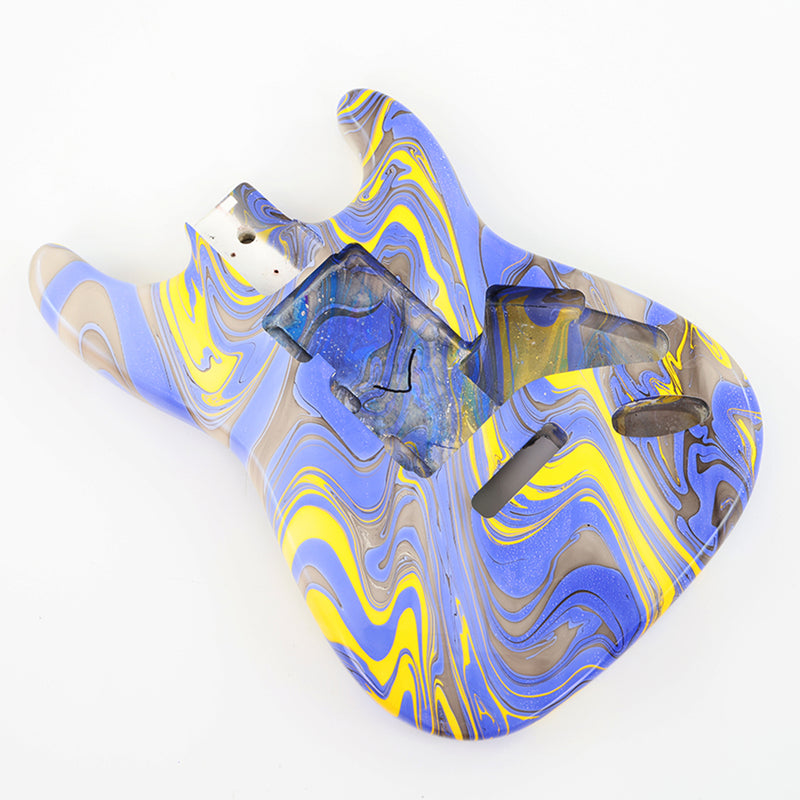 One-of-a-Kind Hand-Swirled ST Style Electric Guitar Body (HST-008)
