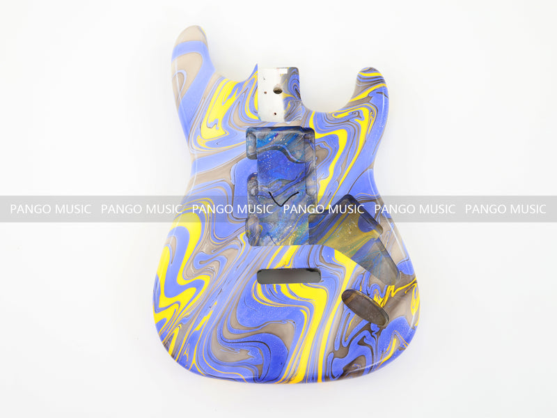 One-of-a-Kind Hand-Swirled ST Style Electric Guitar Body (HST-008)