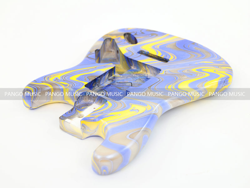 One-of-a-Kind Hand-Swirled ST Style Electric Guitar Body (HST-008)