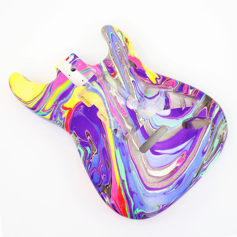 One-of-a-Kind Hand-Swirled ST Style Electric Guitar Body (HST-009)