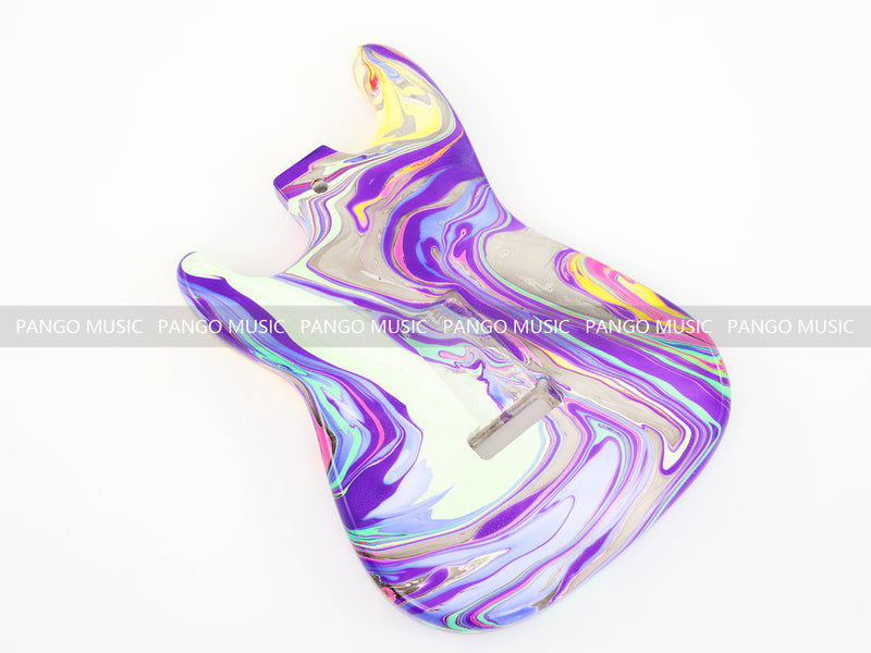 One-of-a-Kind Hand-Swirled ST Style Electric Guitar Body (HST-009)