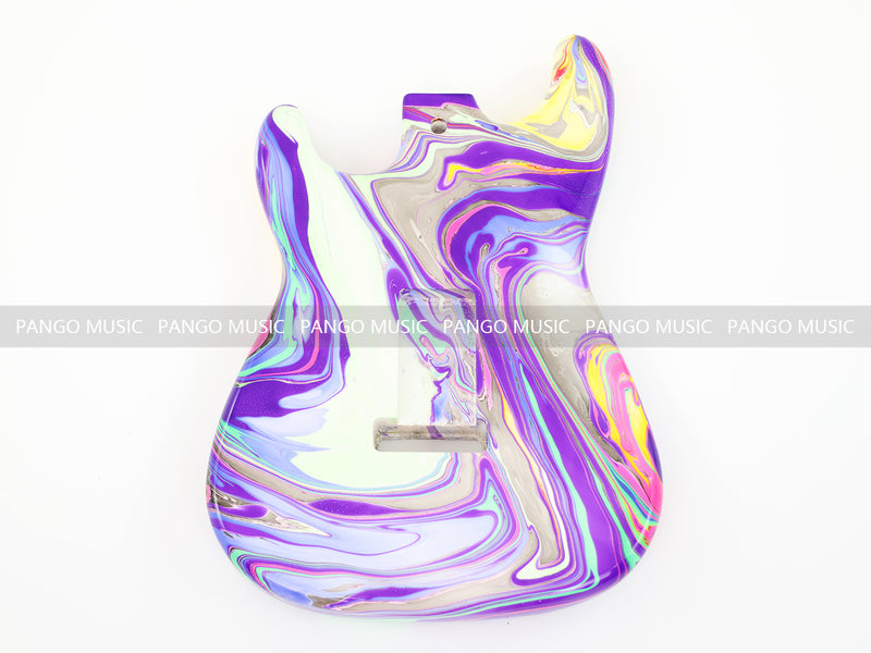 One-of-a-Kind Hand-Swirled ST Style Electric Guitar Body (HST-009)