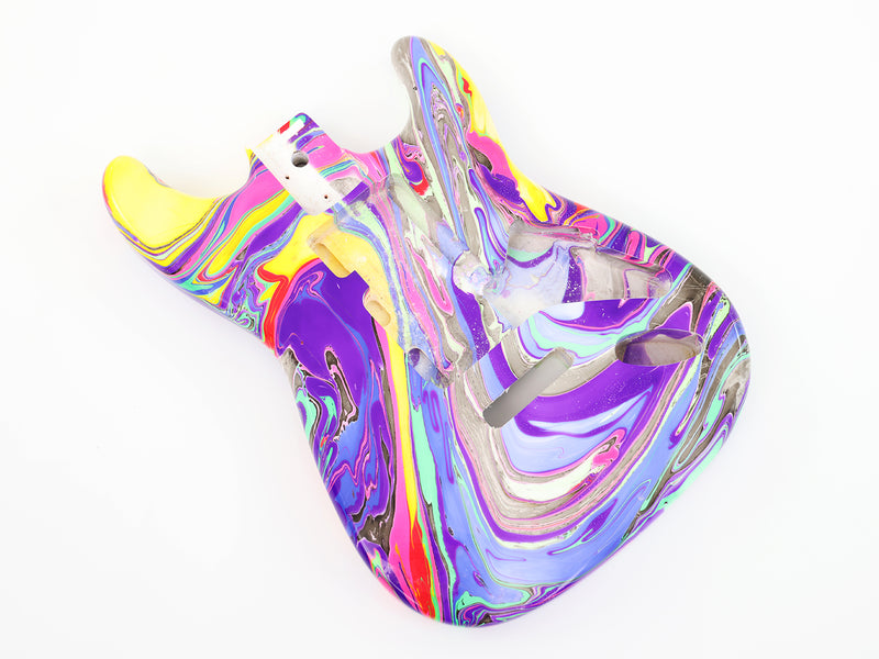 One-of-a-Kind Hand-Swirled ST Style Electric Guitar Body (HST-009)