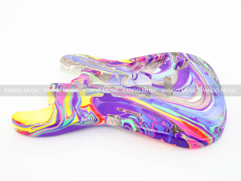 One-of-a-Kind Hand-Swirled ST Style Electric Guitar Body (HST-009)