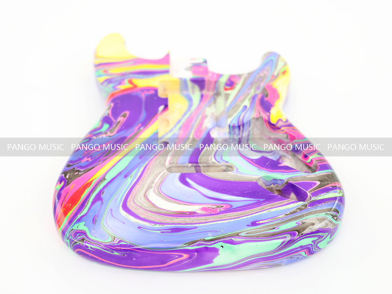 One-of-a-Kind Hand-Swirled ST Style Electric Guitar Body (HST-009)