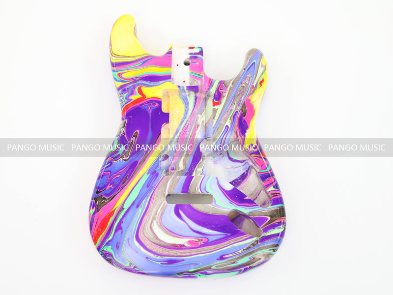 One-of-a-Kind Hand-Swirled ST Style Electric Guitar Body (HST-009)