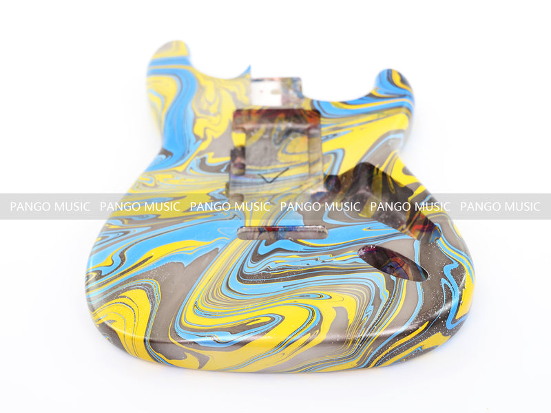 One-of-a-Kind Hand-Swirled ST Style Electric Guitar Body (HST-010)