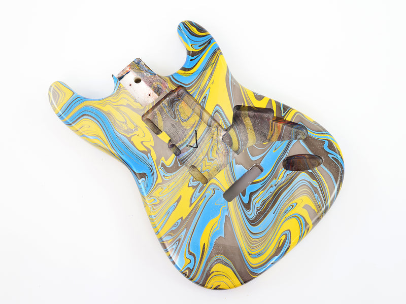 One-of-a-Kind Hand-Swirled ST Style Electric Guitar Body (HST-010)