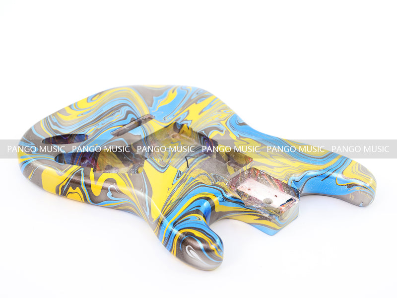 One-of-a-Kind Hand-Swirled ST Style Electric Guitar Body (HST-010)