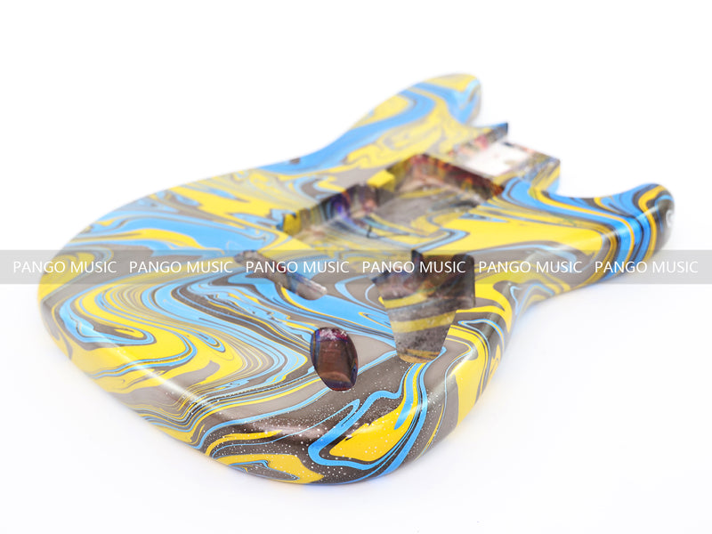 One-of-a-Kind Hand-Swirled ST Style Electric Guitar Body (HST-010)