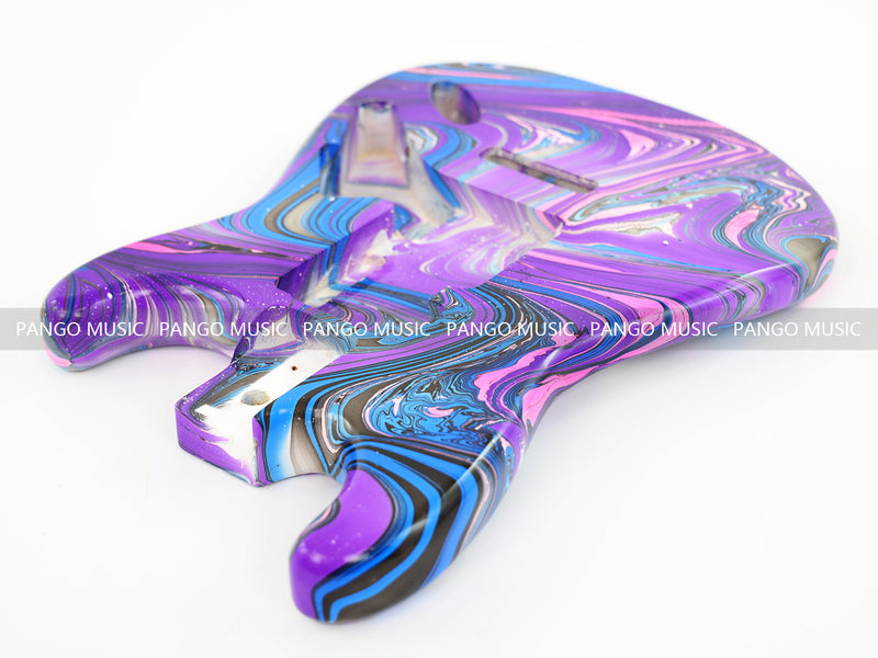 One-of-a-Kind Hand-Swirled ST Style Electric Guitar Body (HST-011)