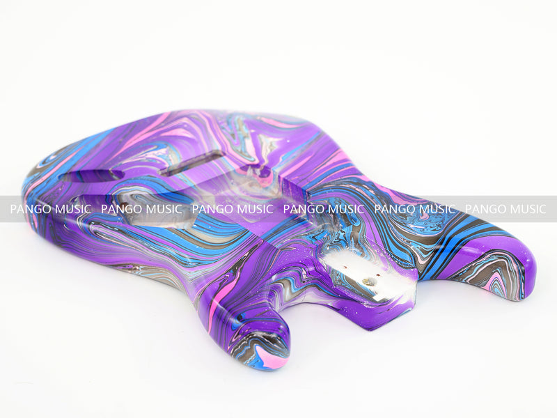 One-of-a-Kind Hand-Swirled ST Style Electric Guitar Body (HST-011)