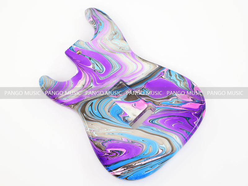 One-of-a-Kind Hand-Swirled ST Style Electric Guitar Body (HST-011)