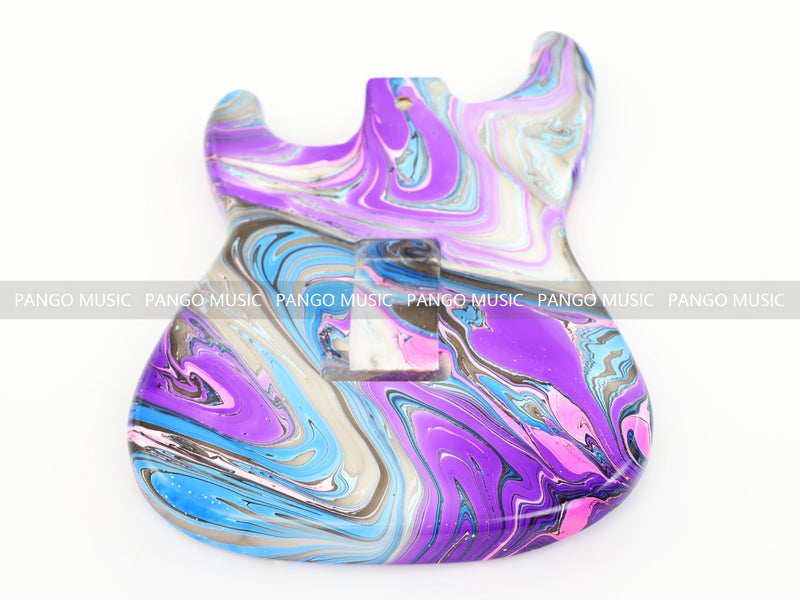One-of-a-Kind Hand-Swirled ST Style Electric Guitar Body (HST-011)