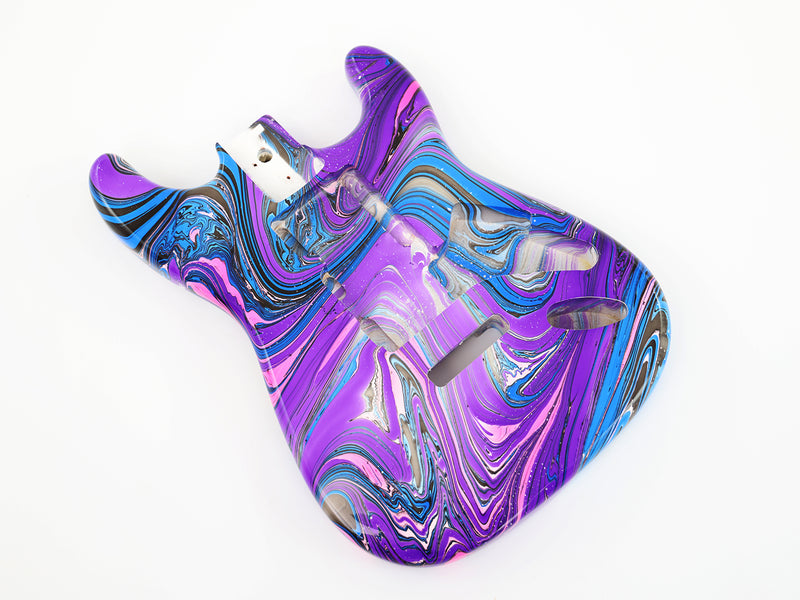 One-of-a-Kind Hand-Swirled ST Style Electric Guitar Body (HST-011)