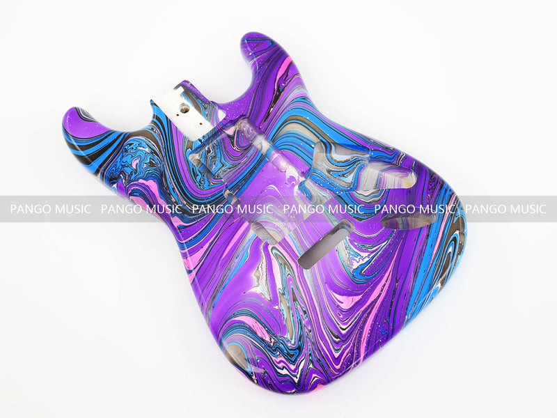 One-of-a-Kind Hand-Swirled ST Style Electric Guitar Body (HST-011)