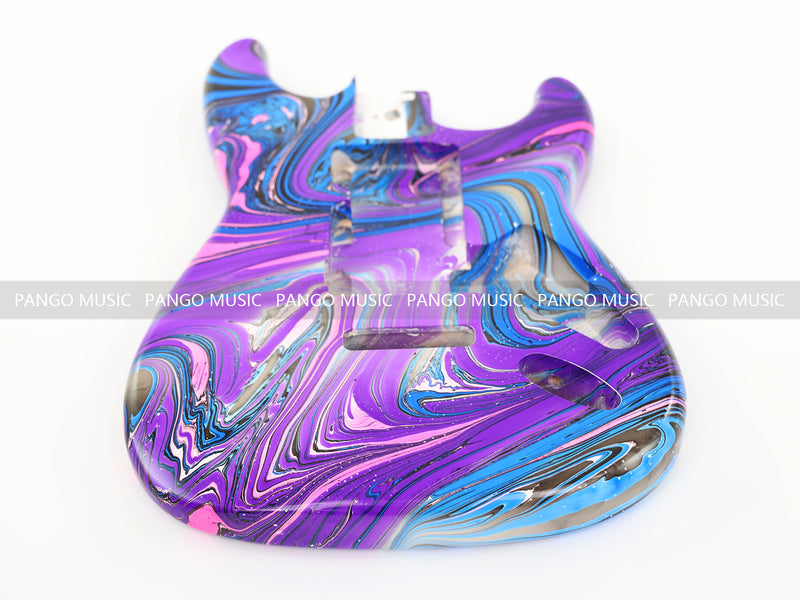 One-of-a-Kind Hand-Swirled ST Style Electric Guitar Body (HST-011)