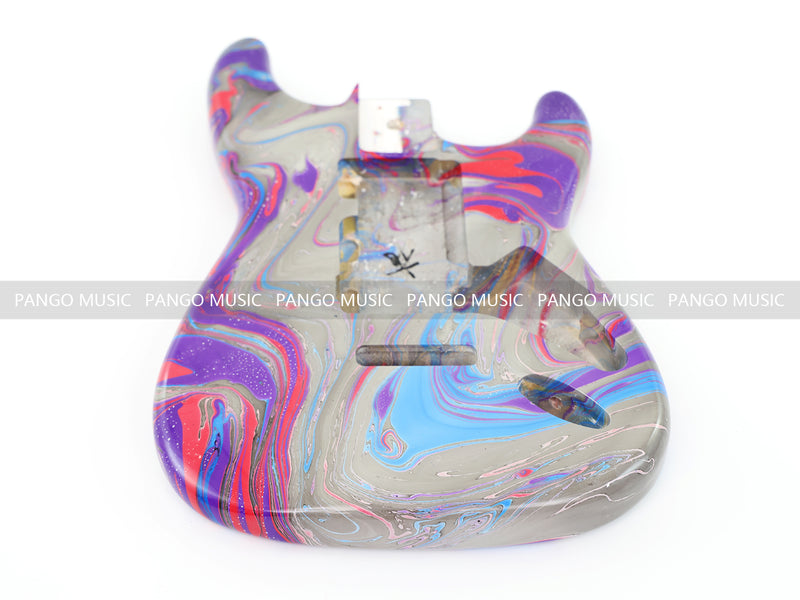One-of-a-Kind Hand-Swirled ST Style Electric Guitar Body (HST-014)