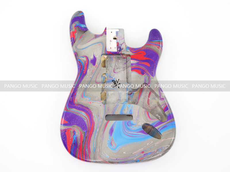 One-of-a-Kind Hand-Swirled ST Style Electric Guitar Body (HST-014)