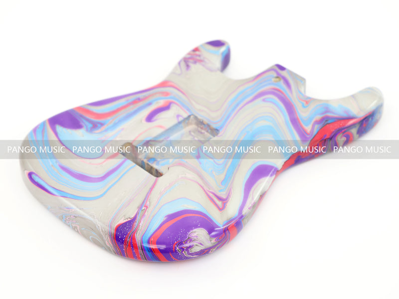 One-of-a-Kind Hand-Swirled ST Style Electric Guitar Body (HST-014)