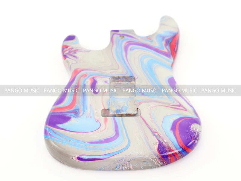 One-of-a-Kind Hand-Swirled ST Style Electric Guitar Body (HST-014)